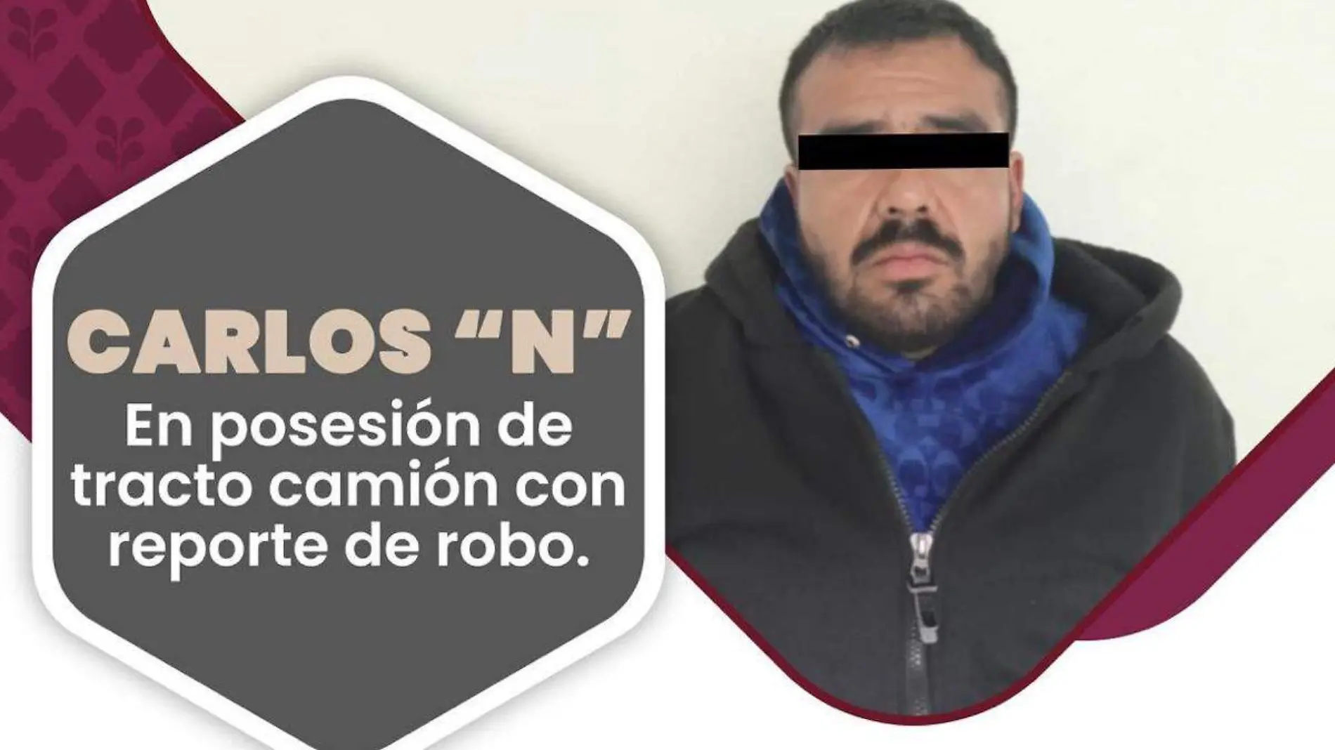 detencion sospechoso de robo de tracto camion